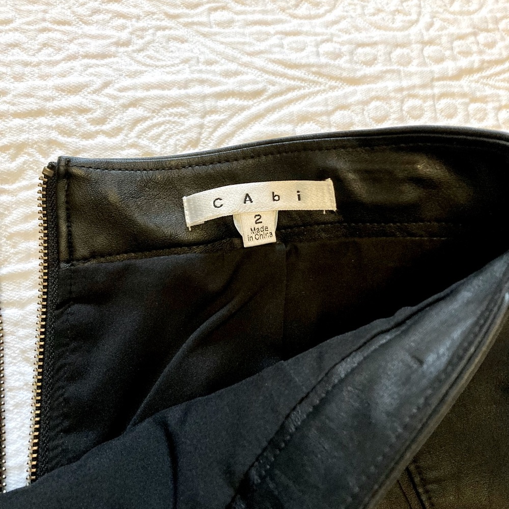 CAbi faux leather pencil skirt